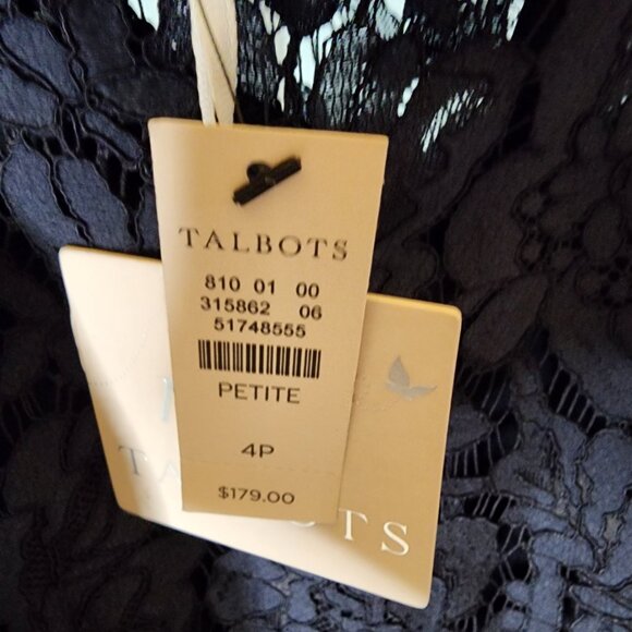 RSVP by Talbots Black Lace Cocktail Dress – New with Tags – Size 4P - Picture 9 of 11